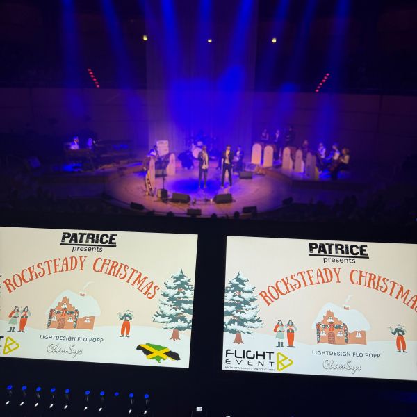 Lichtdesign & Showbeleuchtung für „Patrice presents Rocksteady Christmas“ – umgesetzt von Flight Event (Flo Popp).